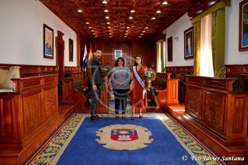 Recepción oficial a Nauzet Afonso y a Daida López (Foto TA)